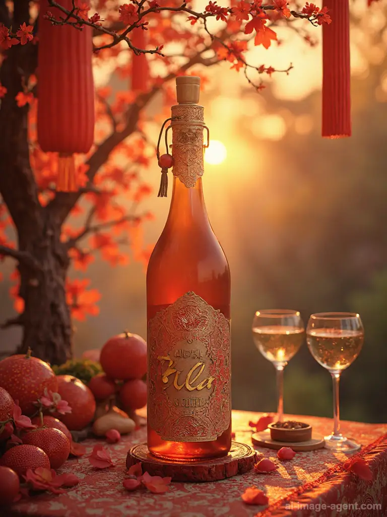 AI generated fine wine bottle with elegant presentation - luxury product AI art by AI Image Agent